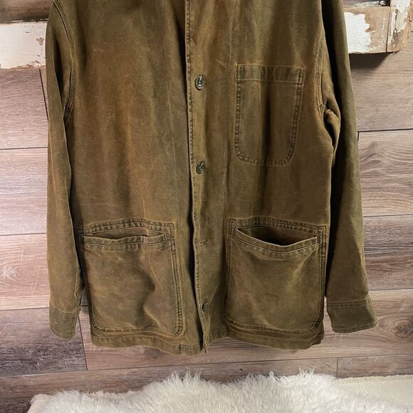 THE TERRITORY AHEAD Men’s Lined Barn Chore Jacket Coat Size Medium Brown READ - Picture 4 of 15